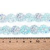 Electroplate Transparent Glass Beads Strands EGLA-N055-01-5