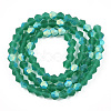 Imitate Austrian Crystal Bicone Frosted Glass Beads Strands GLAA-F029-TM4mm-A10-2