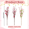 6Pcs 3 Styles Foam & Gypsum & Silk Cloth Artificial Heart Flower Branch DIY-WR0005-40-2