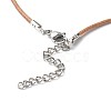 Cowhide Leather Choker Necklaces NJEW-JN03597-02-5