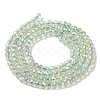 Electroplate Transparent Glass Beads Strands GLAA-H021-01B-FR07-4