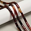 Dyed Natural Agate Beads Strands G-G203-01B-1
