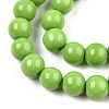 Opaque Solid Color Glass Beads Strands X-GLAA-T032-P8mm-06-2