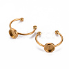 201 Stainless Steel Cuff Ring Findings STAS-S080-042B-G-5