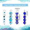60Pcs 3 Colors Handmade Evil Eye Lampwork  Pendants FIND-DC0001-88-2
