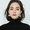 40Pcs 2 Colors Brass Clip-on Earring Findings KK-SP0001-13-6