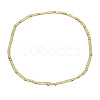 Minimalist Glass Seed Beads & Brass Beads Stretch Bracelets for Women BC0195-20-1