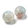 Transparent Crackle Glass Beads GLAA-D012-02C-4