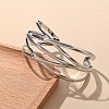 Electrophoresis Iron Cuff Bangles BJEW-M057-07P-5