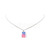 Resin Bear Pendant Necklace NJEW-JN04251-7