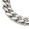 Tarnish Resistant 201 Stainless Steel Curb Chain Bracelets with Lobster Claw Clasps for Men BJEW-P316-01B-P-4