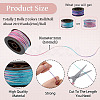 2 Rolls 2 Colors Segment Dyed Round Polyester Twisted Cords OCOR-TA0003-65D-4