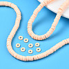 Handmade Polymer Clay Beads Strands CLAY-R089-6mm-033-5