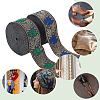 2Pcs 2 Colors Ethnic Style Embroidery Polyester Ribbons OCOR-PH0003-92-7
