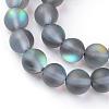 Synthetic Moonstone Beads Strands G-R375-6mm-A03-1