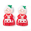 Christmas Decorations Theme Opaque Resin Decoden Cabochons RESI-Z026-01R-1