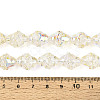 Electroplate Transparent Glass Beads Strands EGLA-N020-03B-4