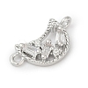 Brass Clear Cubic Zirconia Connector Charms LS-KK-Z094-03P-01-2