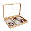 Rectangle Wooden Jewelry Presentation Boxes with 6 Compartments PW-WG90817-08-1