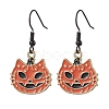 Halloween Alloy Enamel Dangle Earrings EJEW-JE06063-4