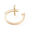 Brass Micro Pave Clear Cubic Zirconia Cuff Rings X-RJEW-F102-10G-3
