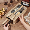 Jute Wine Storage Handbag with PVC Clear Window ABAG-WH0045-18-3