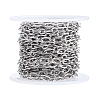304 Stainless Steel Textured Cable Chains CHS-WH0020-004P-6
