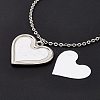 Sublimation Blank Aluminum Pendant Necklace X-NJEW-E020-02P-03-5