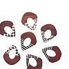 Printed Epoxy Resin & Wood Pendants RESI-CJ0001-11-4