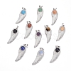 Natural & Synthetic Mixed Gemstone Pendants G-L512-P-1