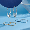 Unicraftale 8Pcs 2 Colors 304 Stainless Steel Huggie Hoop Earring Findings STAS-UN0044-76-2