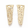 Brass Cubic Zirconia Pendants KK-T050-36G-NF-2