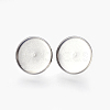 Tarnish Resistant Eco-Friendly 316 Surgical Stainless Steel Stud Earring Settings STAS-F181-01P-16mm-1