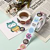Self-Adhesive Kraft Paper Gift Tag Stickers DIY-G013-A12-5