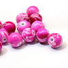 Spray Painted Drawbench Acrylic Round Beads ACRP-S657-8mm-M-2