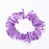 Natural Quartz Crystal Points Beads Strands G-K181-B04-2