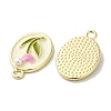 Rack Plating Alloy Enamel Pendants X-FIND-I039-033G-2