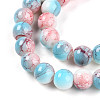Baking Paint Glass Beads Strands DGLA-N003-8mm-C03-4