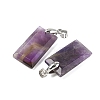 Natural Amethyst Faceted Pendants G-L623-03P-06-2