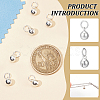 5Pcs Sterling Silver Pendants STER-BC0001-97-4