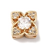 Brass Micro Pave Clear Cubic Zirconia Beads KK-G503-12G-1