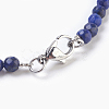 Natural Lapis Lazuli and Agate Beaded Necklaces NJEW-JN02241-3