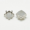 Non-Tarnish 201 Stainless Steel Sew on Prong Settings STAS-T032-08-8mm-2