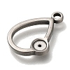 304 Stainless Steel Pendant Rhinestone Settings STAS-H223-01AS-02-2