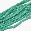 Faceted Rondelle Glass Beads Strands X-GLAA-I033-3mm-09-1