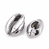 Electroplated Natural Cowrie Shell Beads X-SSHEL-S258-06A-2