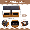 T-Shaped Bar Wood with Velvet Watch Organizer Display Stands with Rectangle Trays for Rings Necklaces Earrings ODIS-PH0009-16B-2