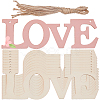 10Pcs DIY Mother's Day Unfinished Wood Word Love Pendants DIY-SP0006-79-1