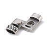 Tibetan Style 304 Stainless Steel Magnetic Clasps with Glue-in Ends STAS-G276-28AS-3