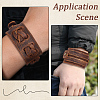 2Pcs 2 Styles Cowhide Cord Wide Cord Bracelets BJEW-CL0001-38B-5